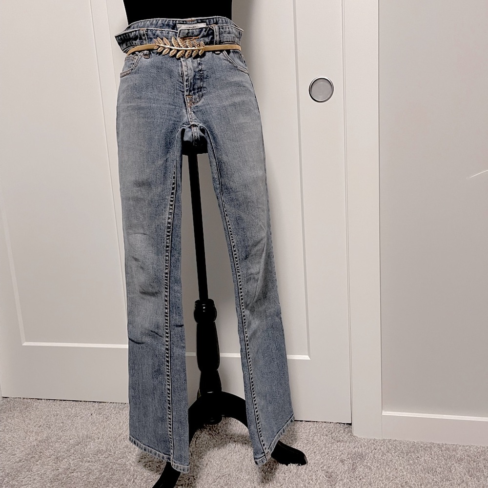 2𝒇𝒐𝒓$60 ARMANI EXCHANGE Denim Jeans wide leg size4short
